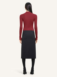 Long sleeved solar Sweater - Grenat