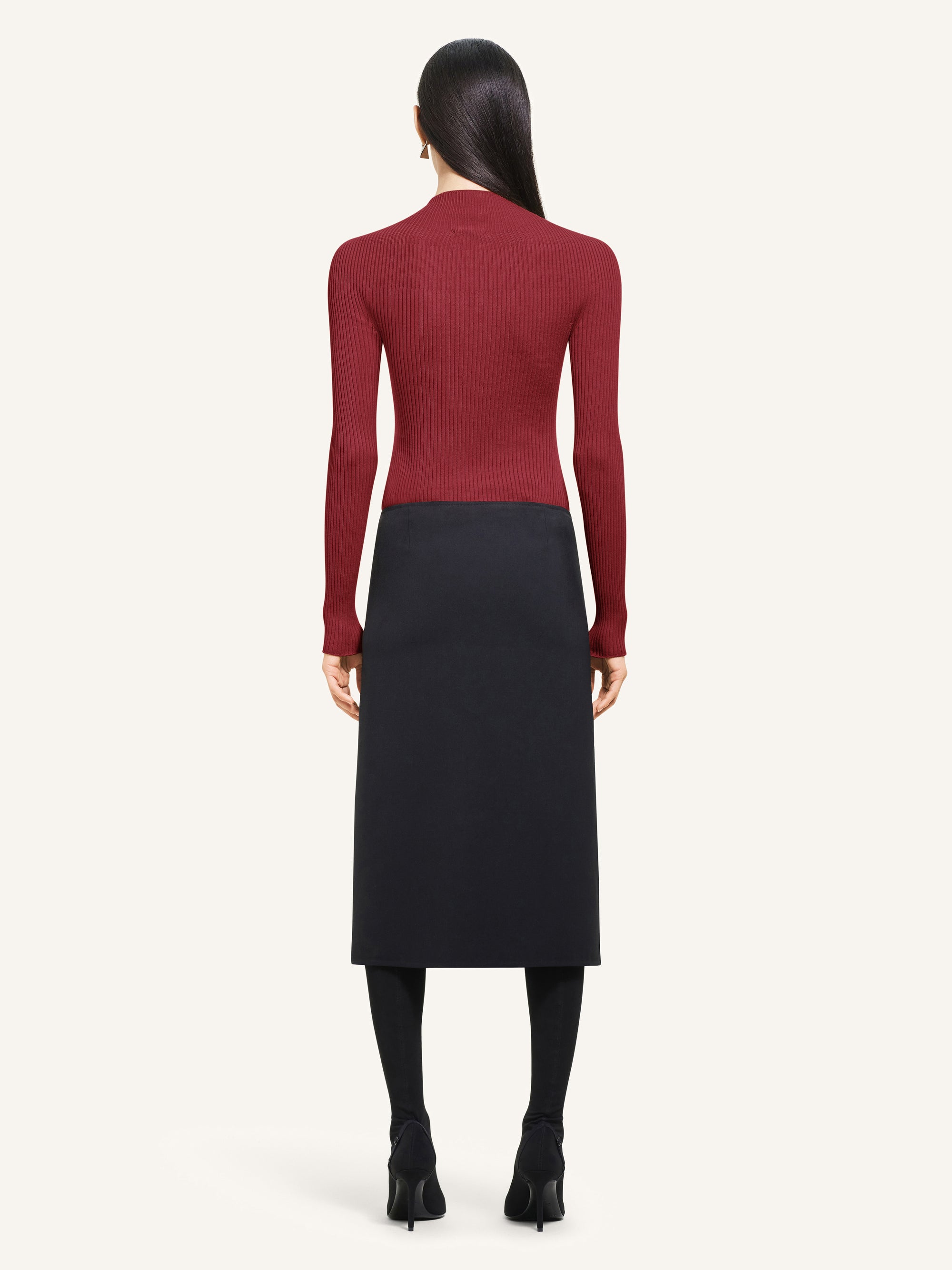 Long sleeved solar Sweater - Grenat