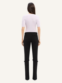 Engineered light rib short sleeved Sweater - Mist