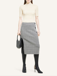 Solar light rib Sweater - Natural