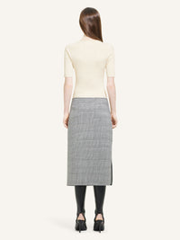 Solar light rib Sweater - White