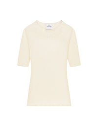 Solar light rib Sweater - White