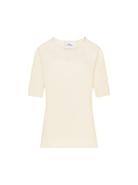 Solar light rib Sweater - Natural