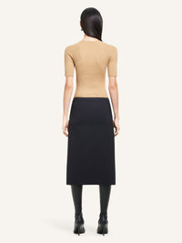 Solar light rib Sweater - Camel