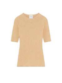 Solar light rib Sweater - Brown