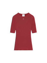 Solar light rib Sweater - Grenat