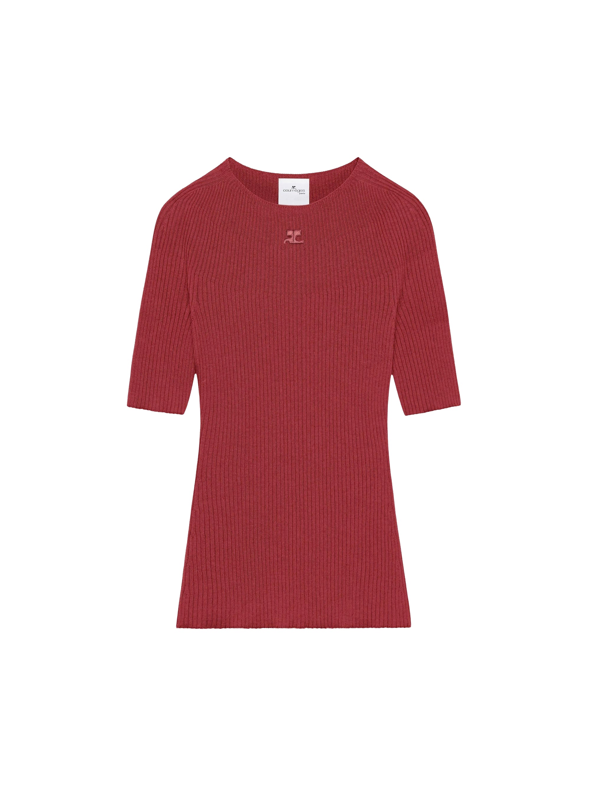 Solar light rib Sweater - Grenat