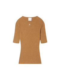 Solar light rib Sweater - Toffee