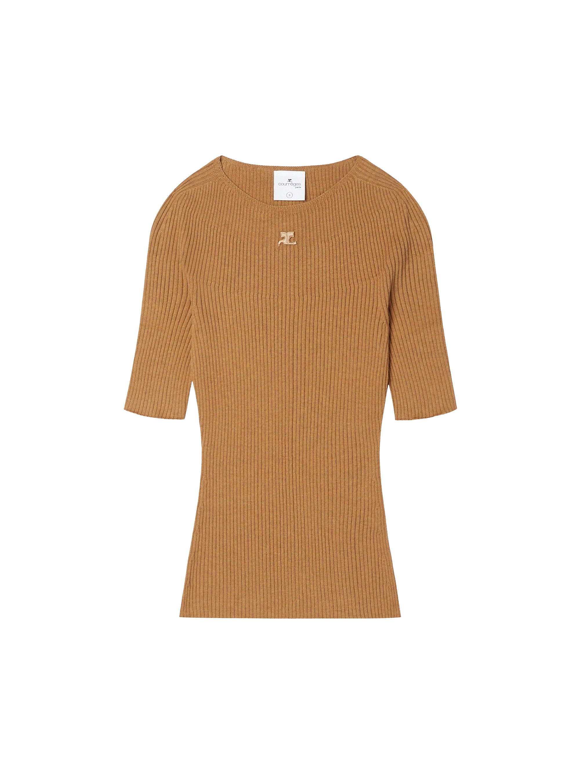 Solar light rib Sweater - Toffee