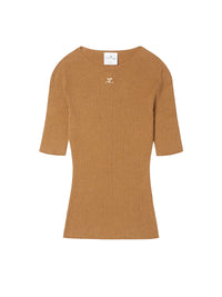 Solar light rib Sweater - Brown