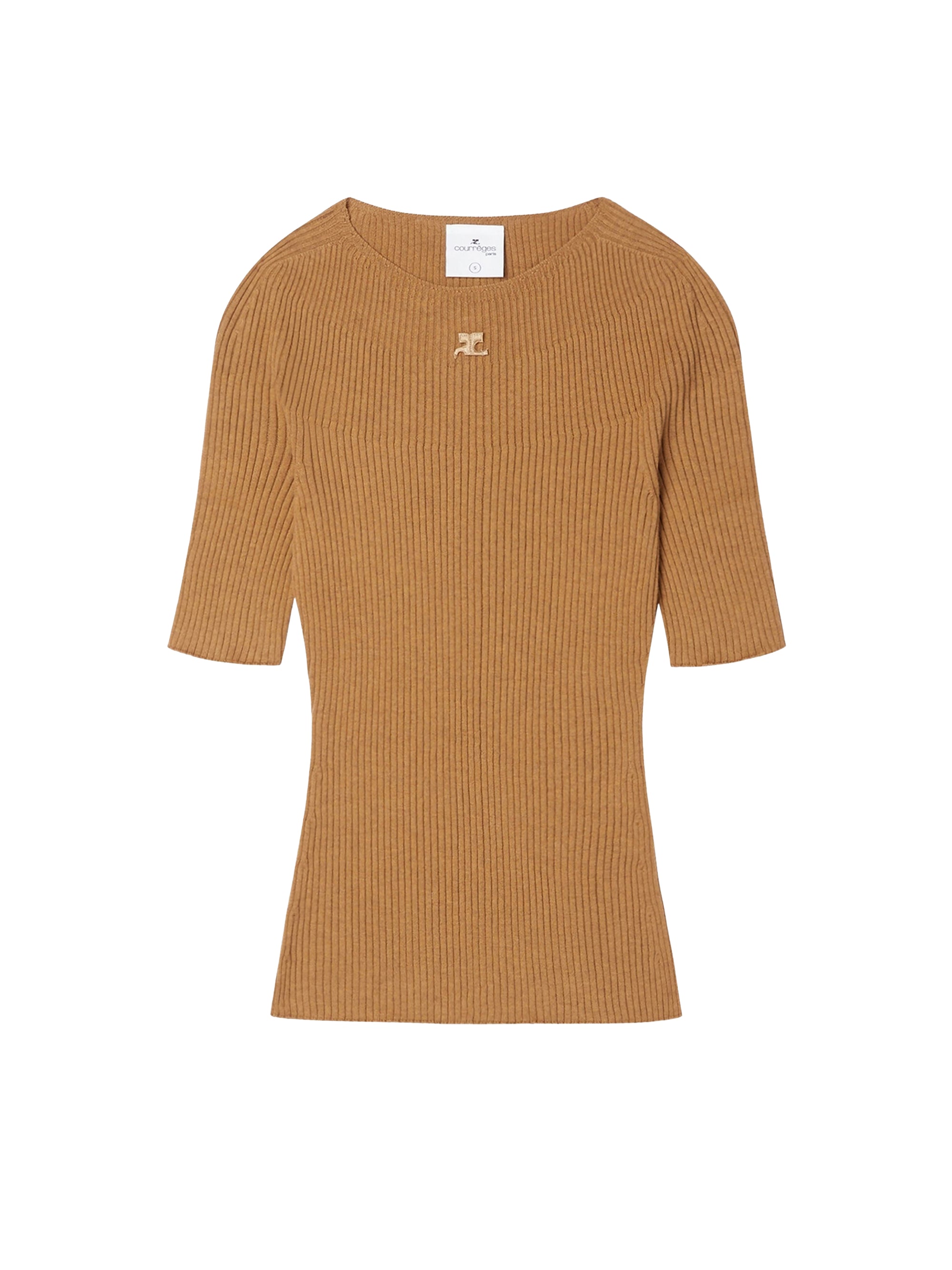 Solar light rib Sweater - Brown