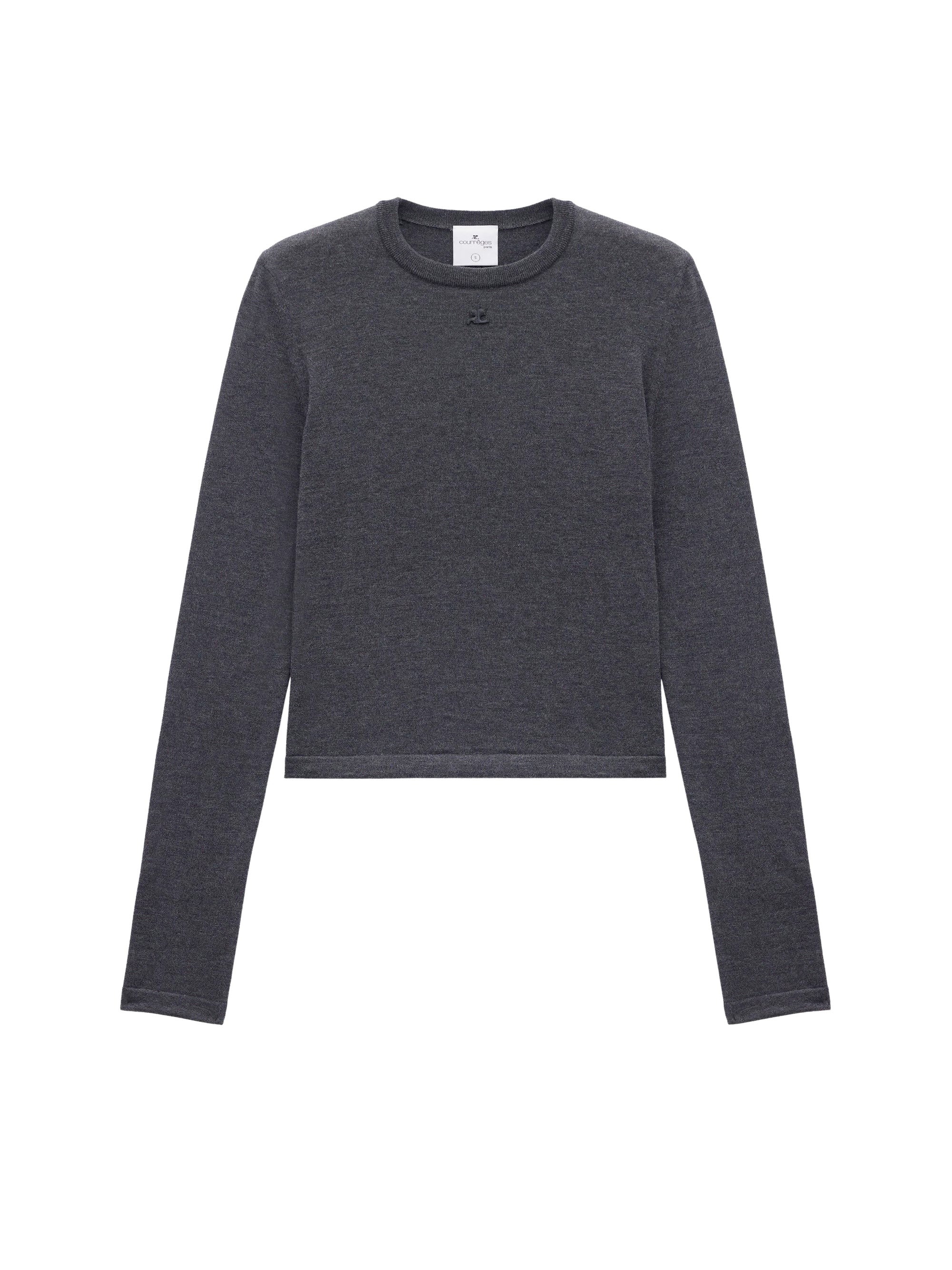 Light wool Sweater - Medium Grey Melange