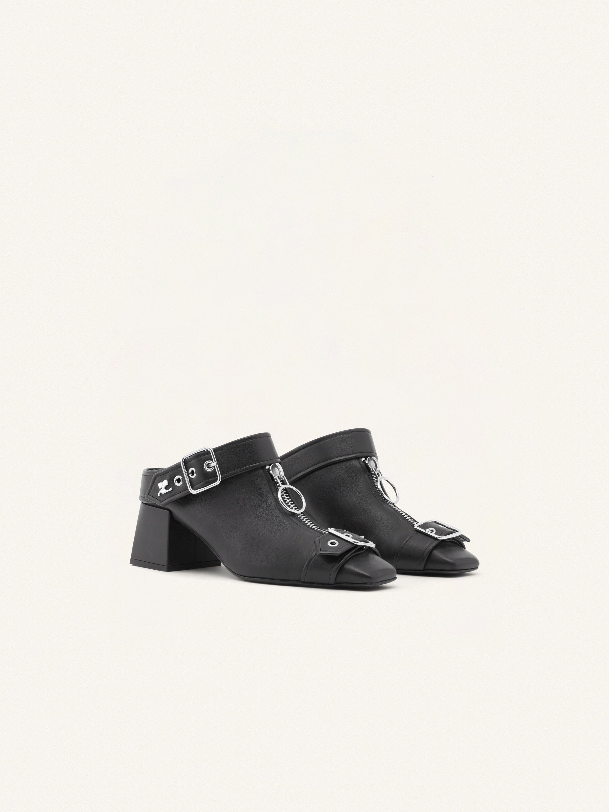 Gogo leather Mules - Black