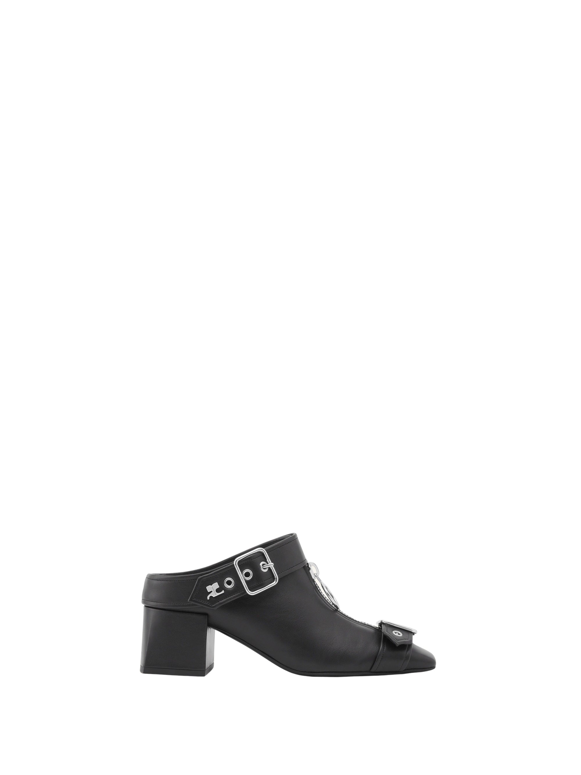 Gogo leather Mules - Black