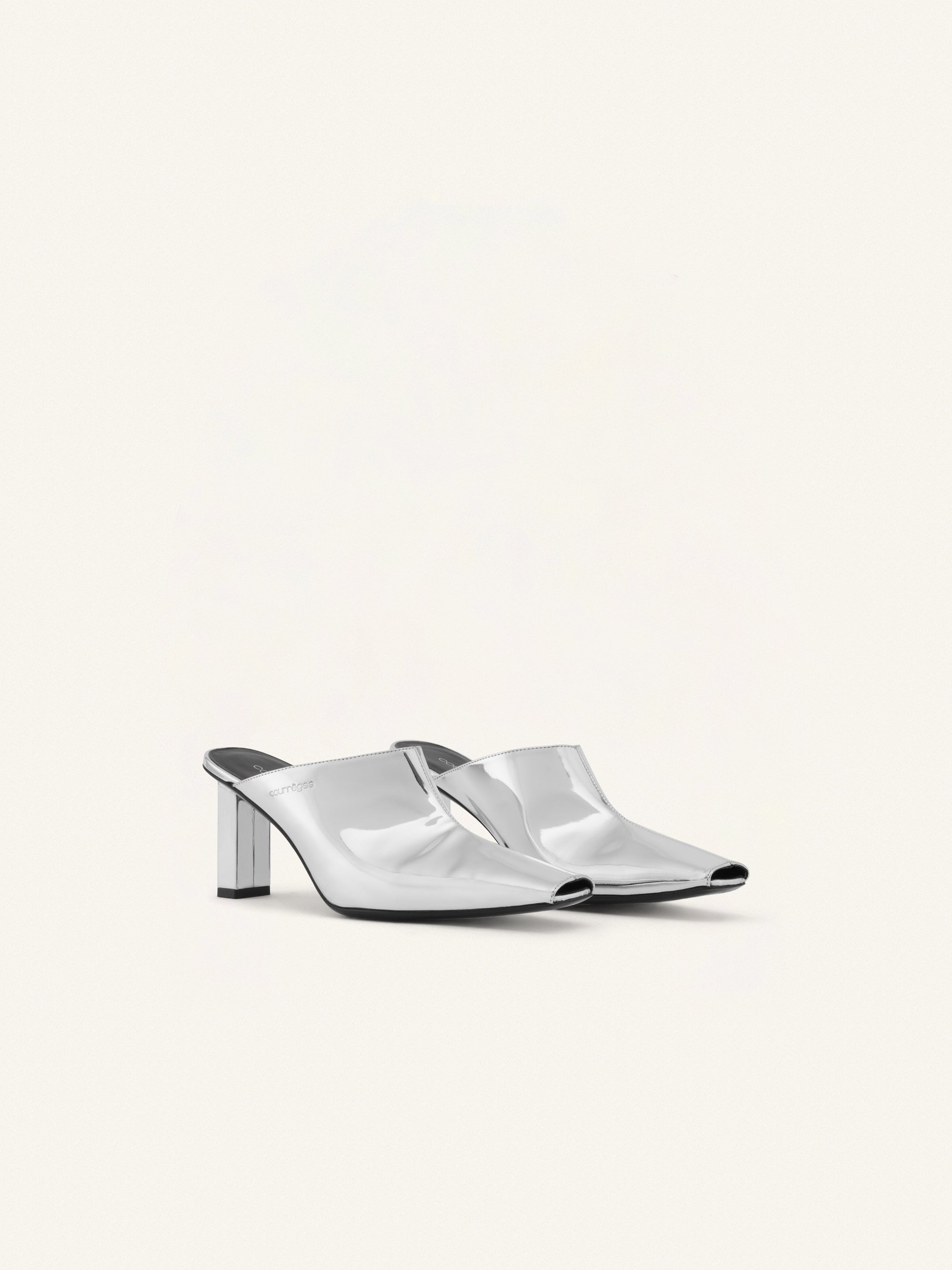 Sleek mirror leather Mules - Mirror