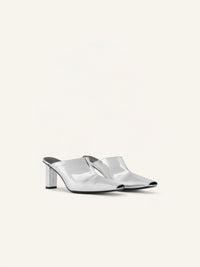 Sleek mirror Mules - Silver