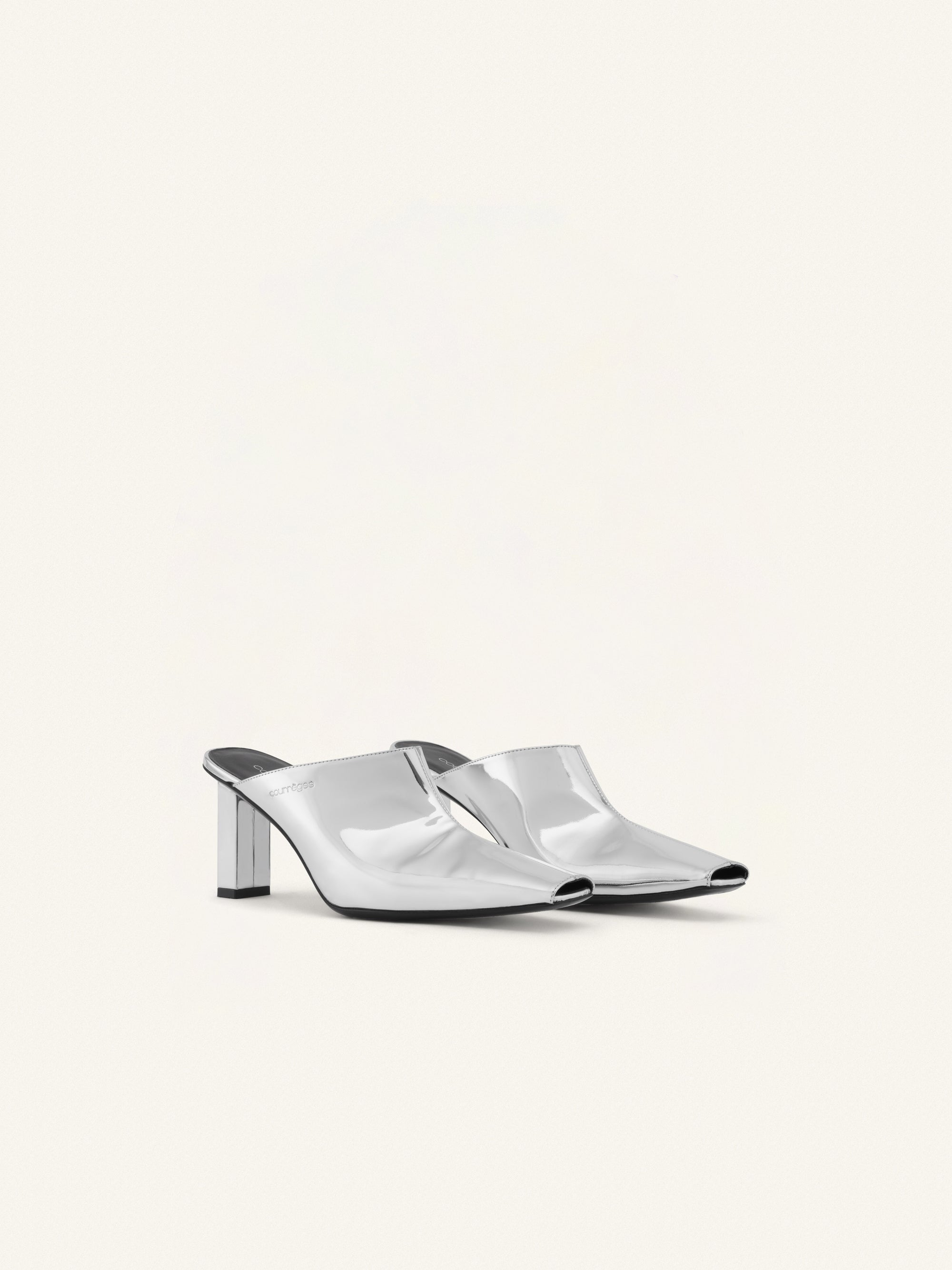 Sleek mirror Mules - Silver