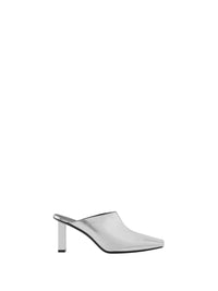 Sleek mirror Mules - Silver