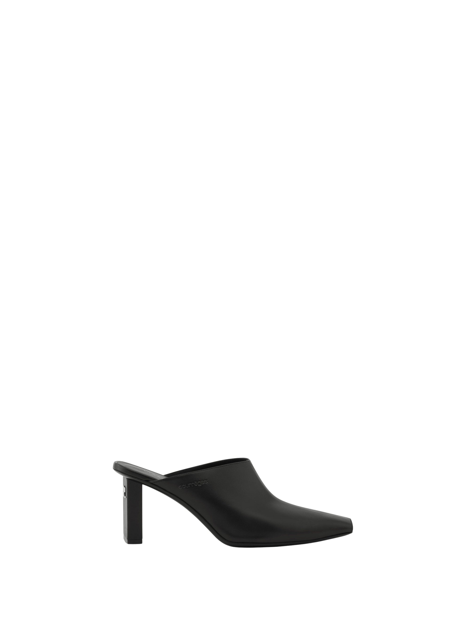 Sleek leather Mules - Black