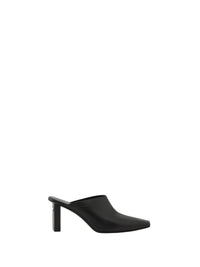 Sleek leather Mules - Black