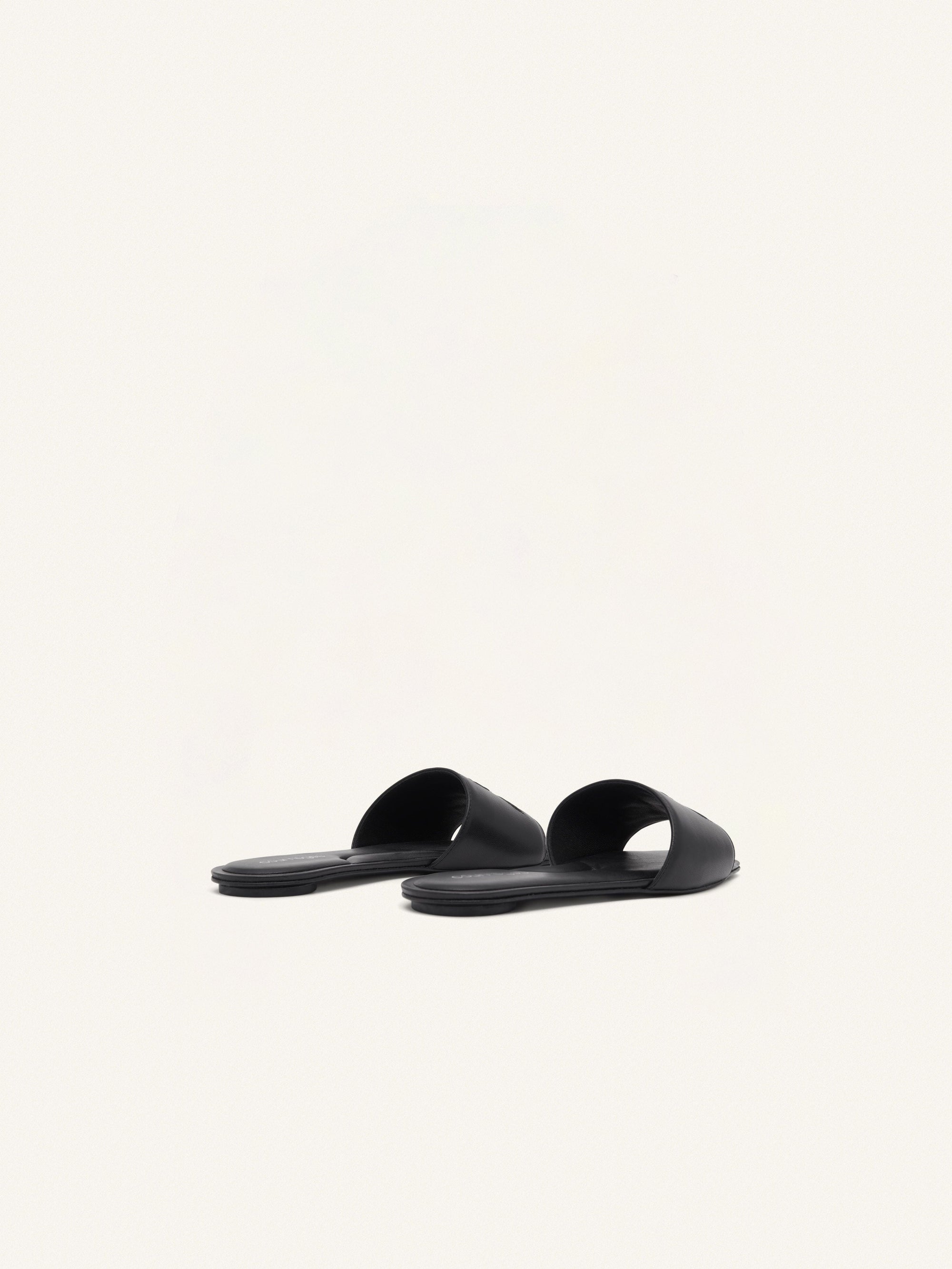 Ac leather slides Sandals - Black