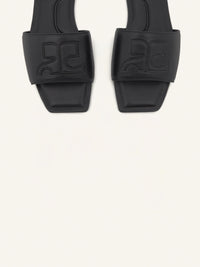 Ac leather slides Sandals - Black