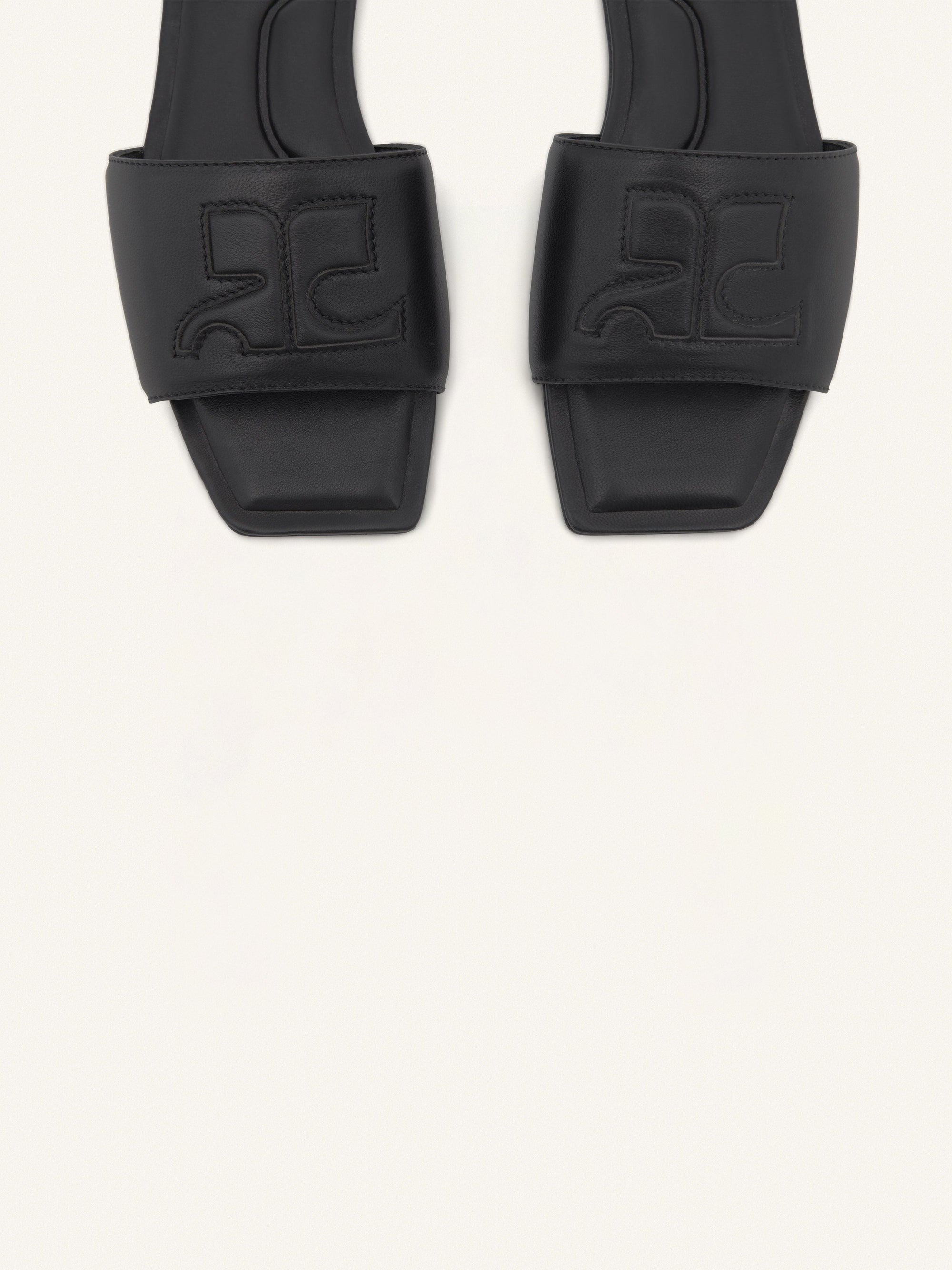 Ac leather slides Sandals - Black