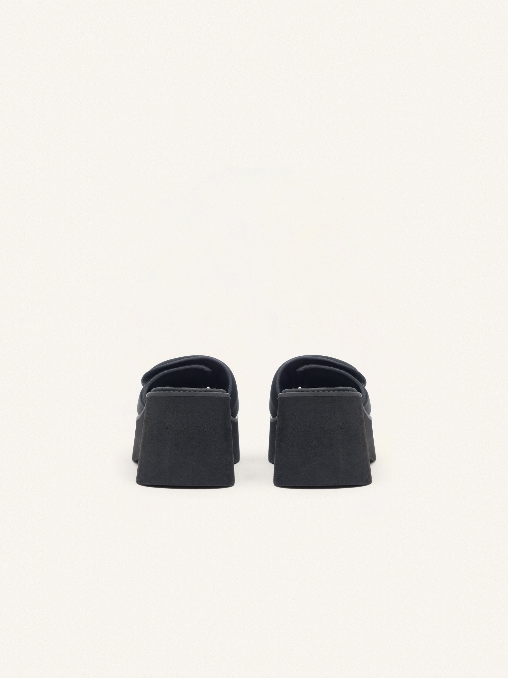 Wave neoprene platform Mules - Black