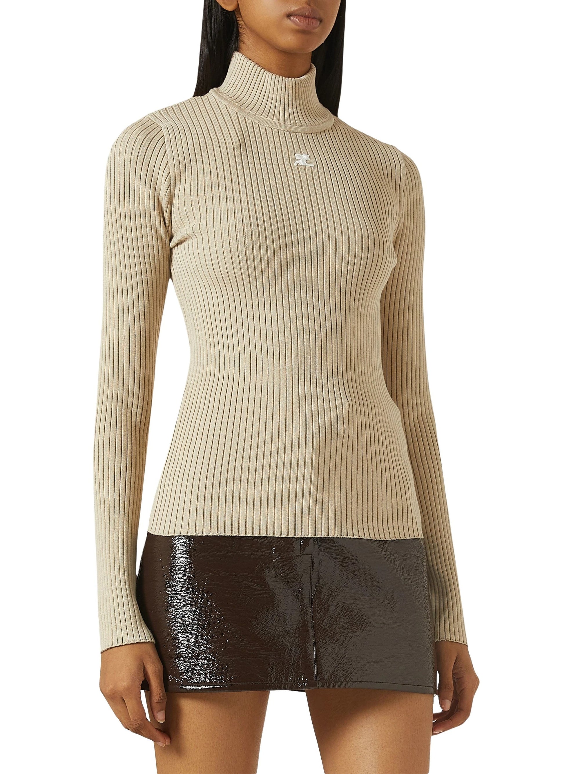 Long sleeved solar Sweater - White