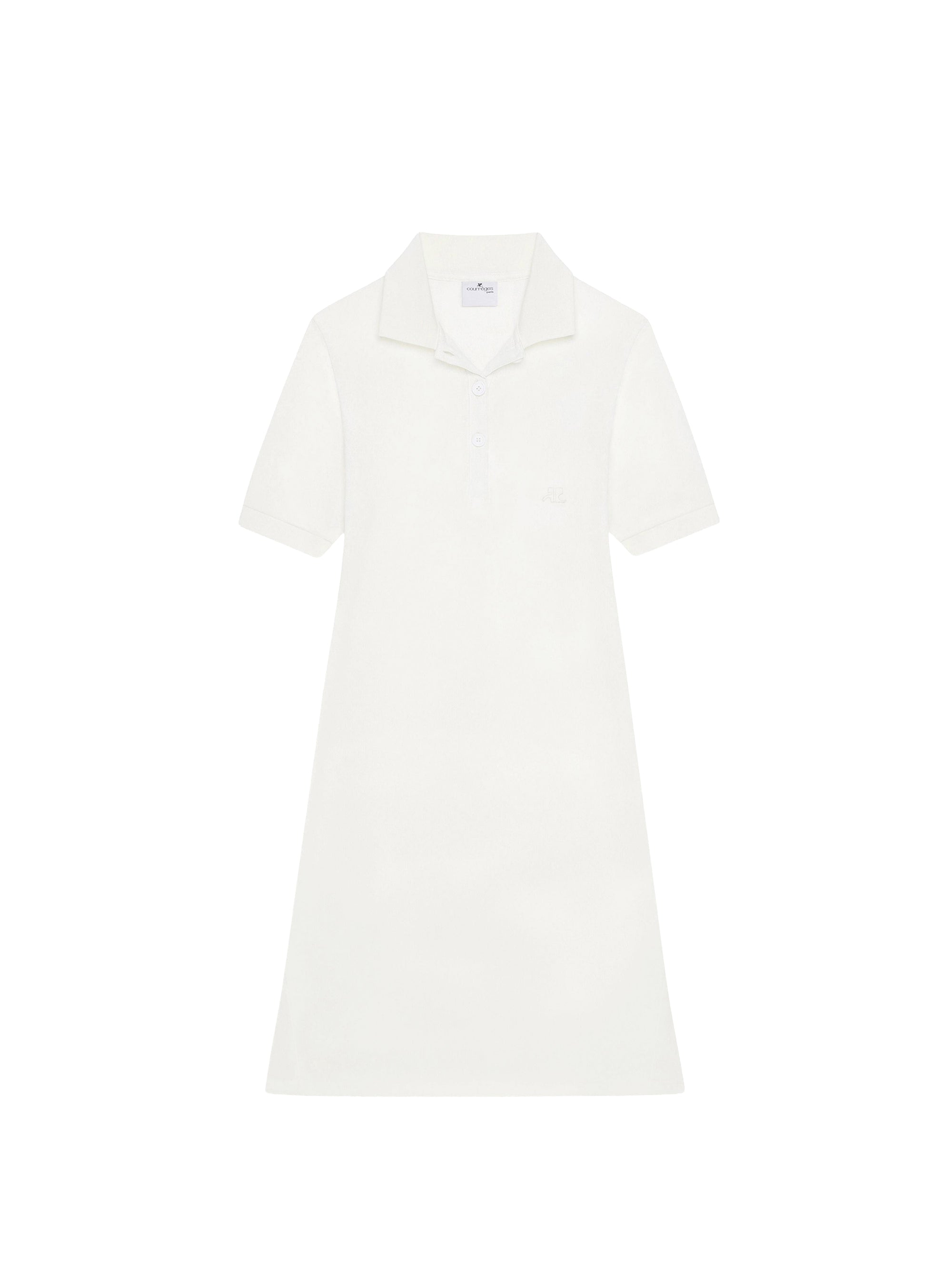 Mini piqué polo Dress - Natural