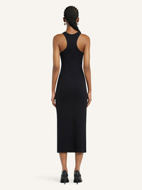 Scuba 90's rib Dress - Black