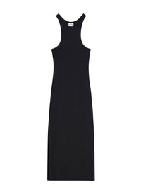 Scuba 90's rib Dress - Black