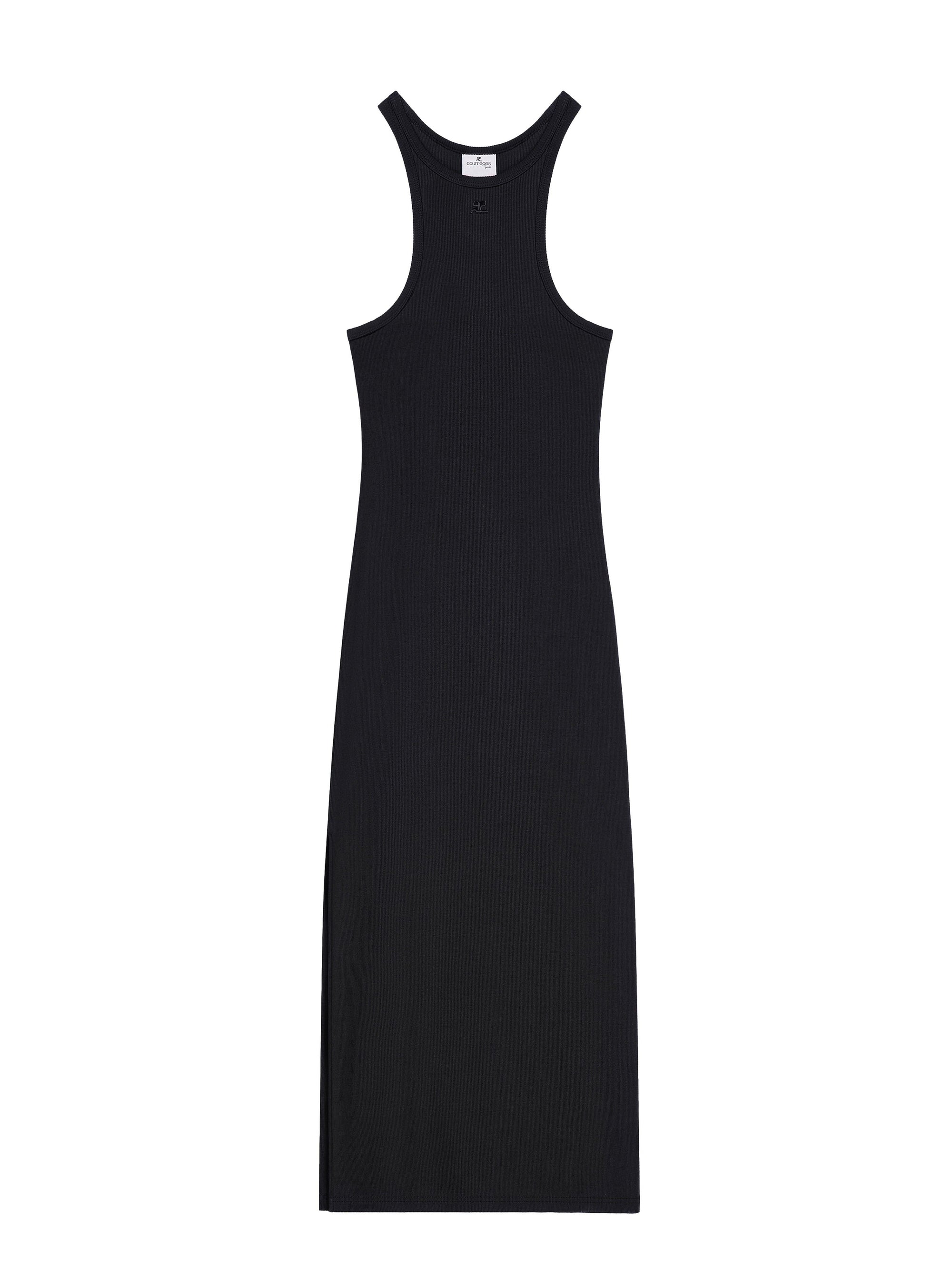 Scuba 90's rib Dress - Black
