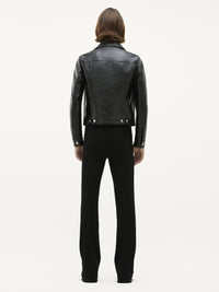 V trucker vinyl Jacket - Black