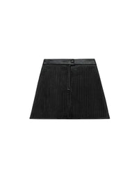 Skmooth patent strips Skirt - Black