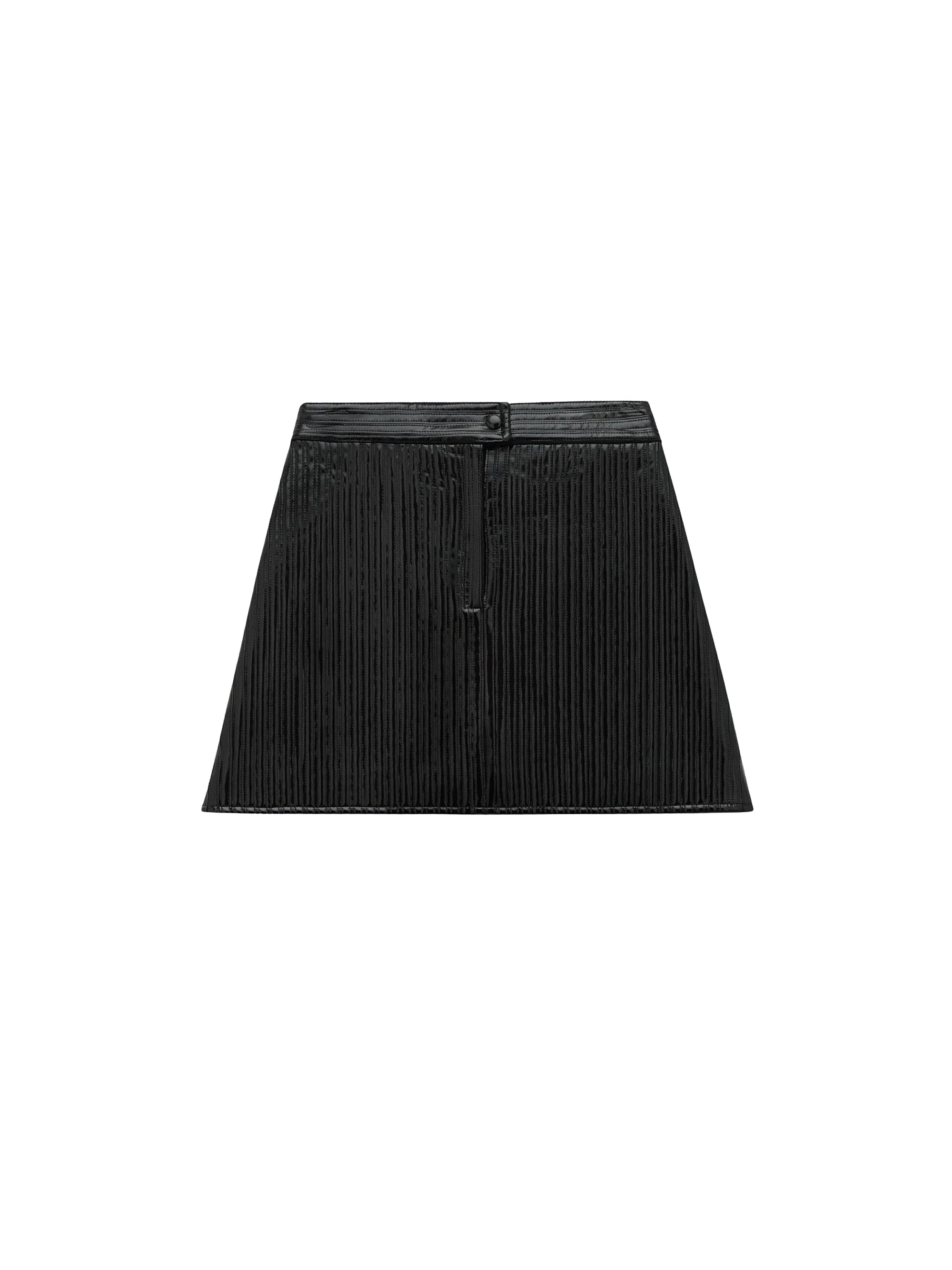 Skmooth patent strips Skirt - Black