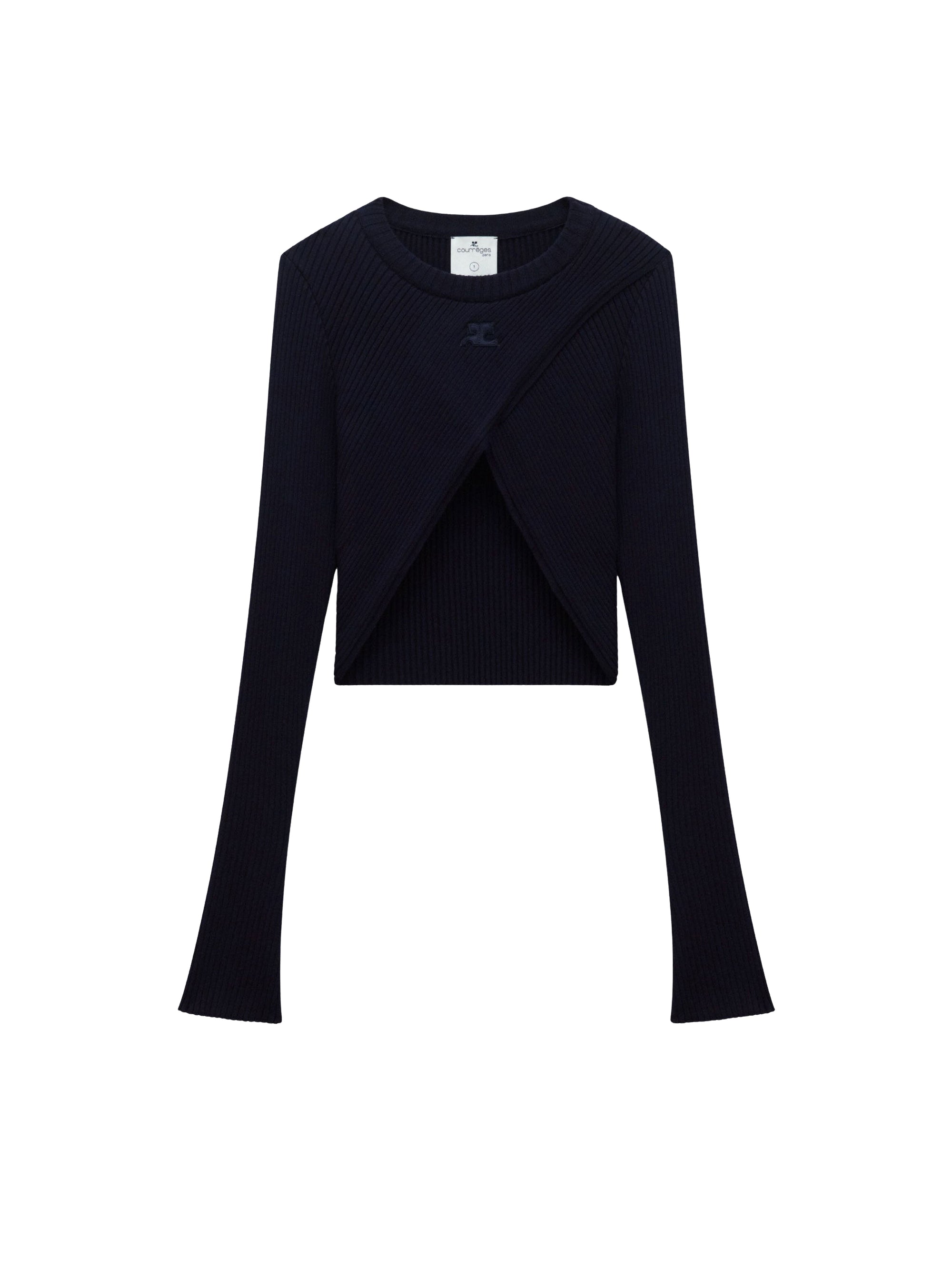 Long sleeved crop Sweater - Black