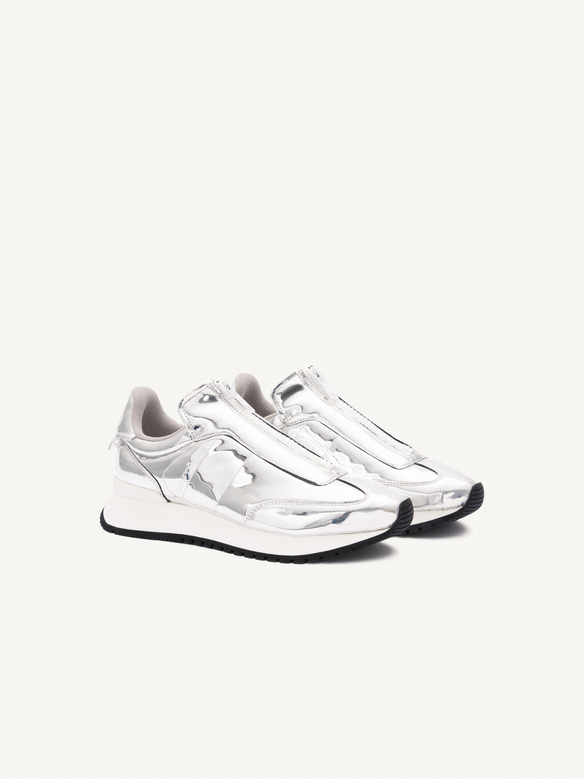Miror zipped Sneakers - Silver