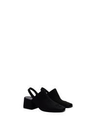 Knit leather Sandals - Black