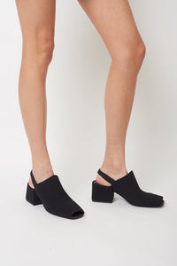 Knit leather Sandals - Black