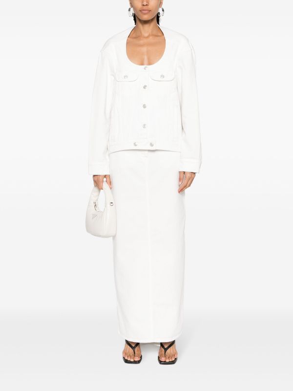 Heritage white denim long Skirt - Heritage White