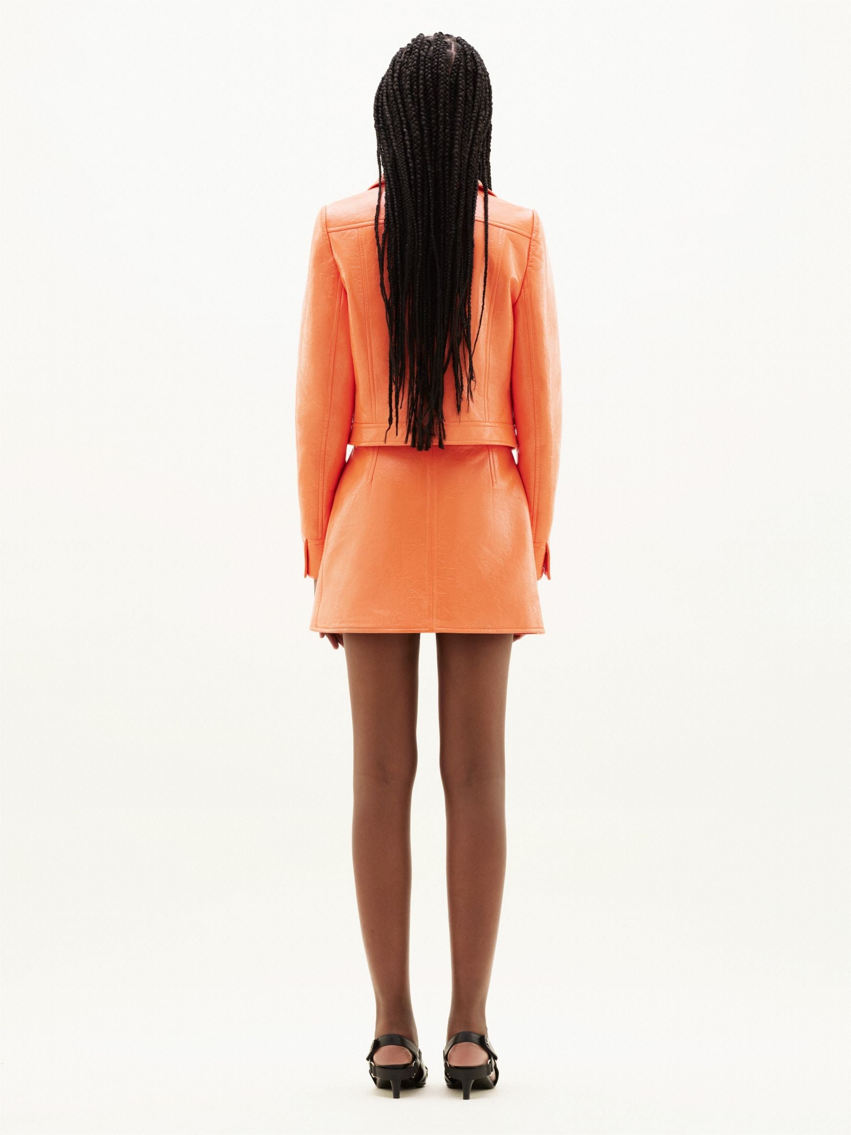Iconic vinyl reissue mini Skirt - Orange