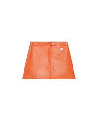 Iconic vinyl reissue mini Skirt - Orange