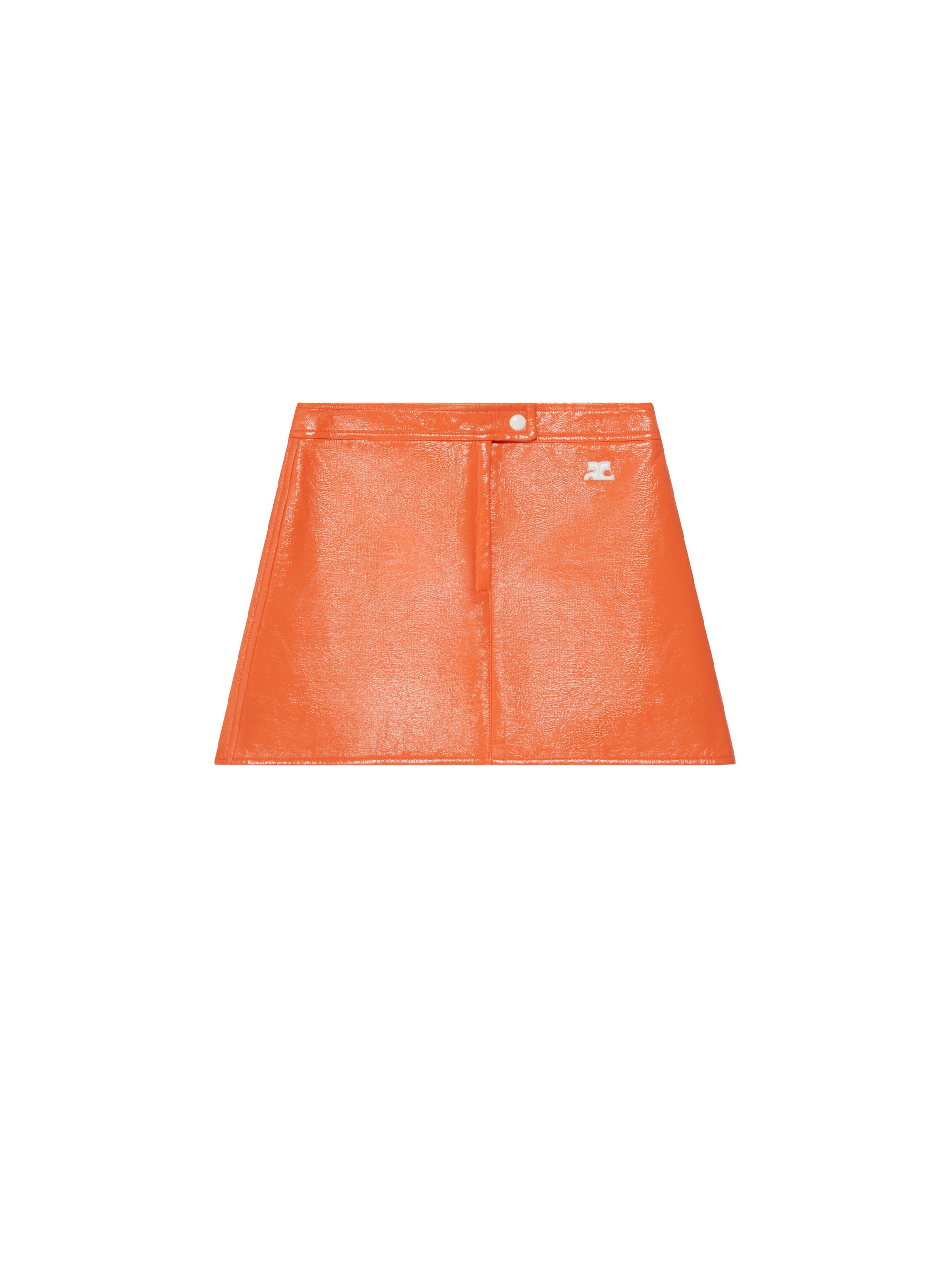 Iconic vinyl reissue mini Skirt - Orange