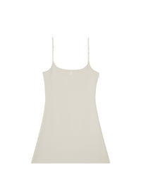 A-line crepe Dress - White