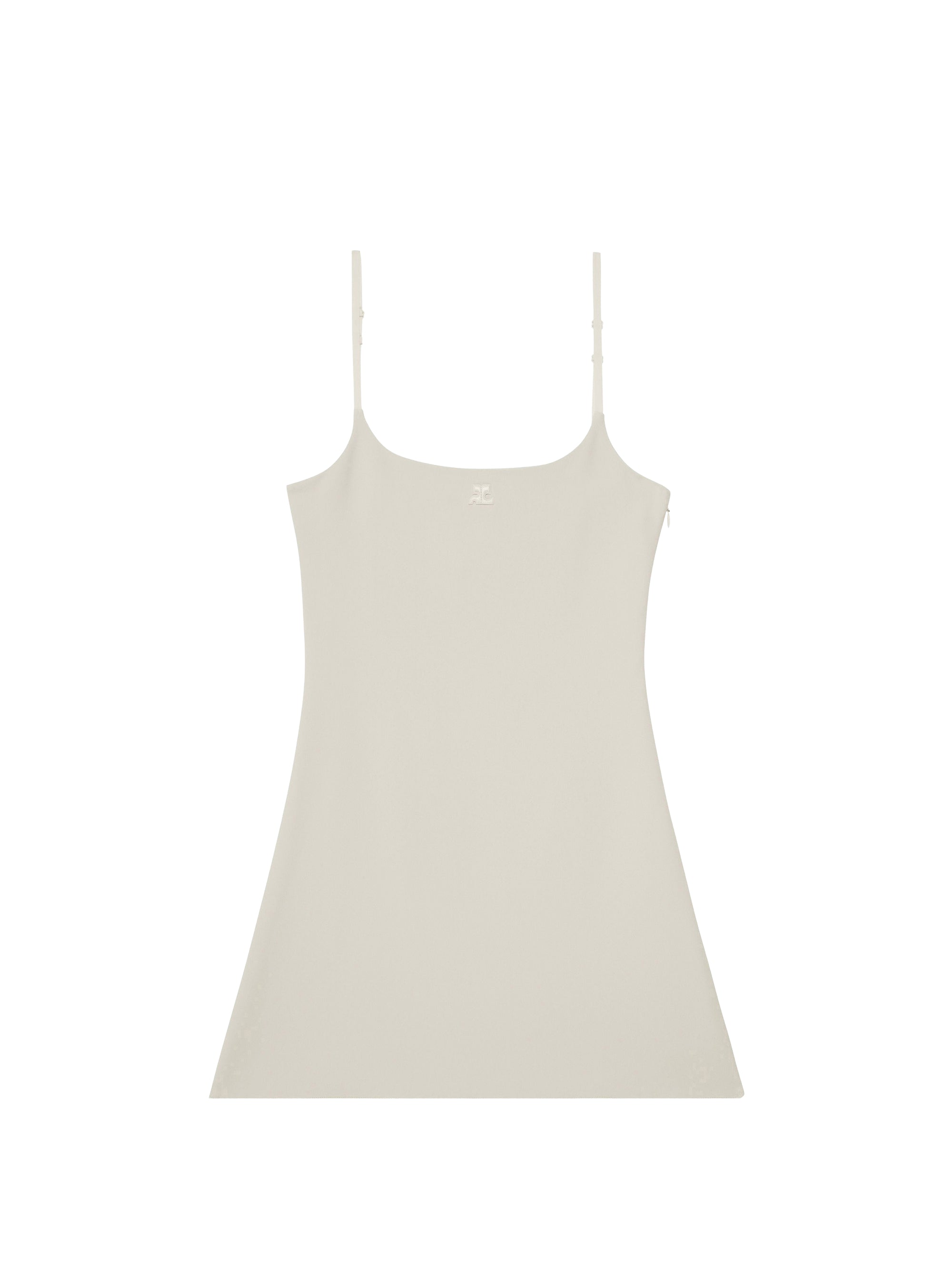 A-line crepe Dress - White