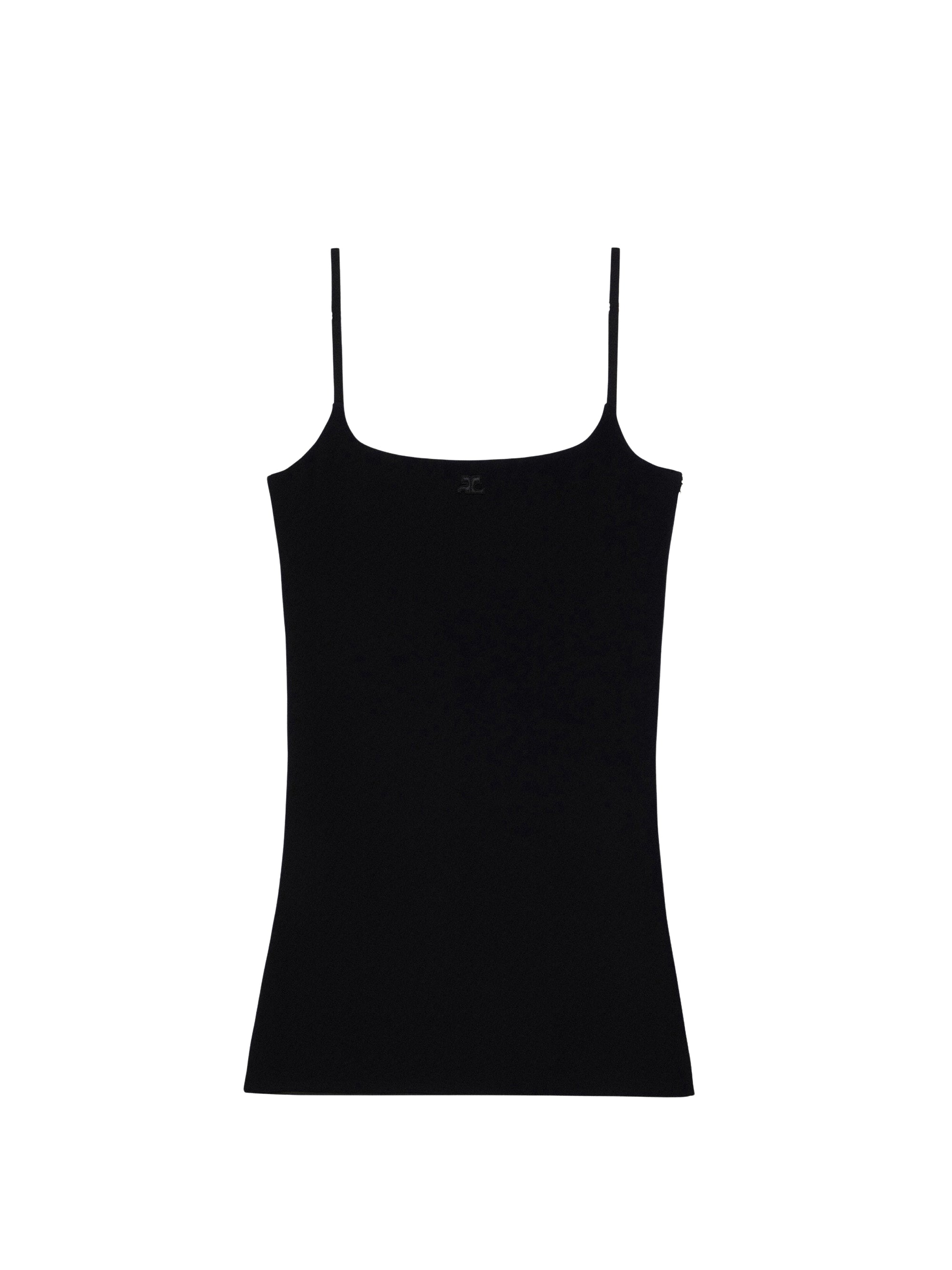 A-line crepe Dress - Black