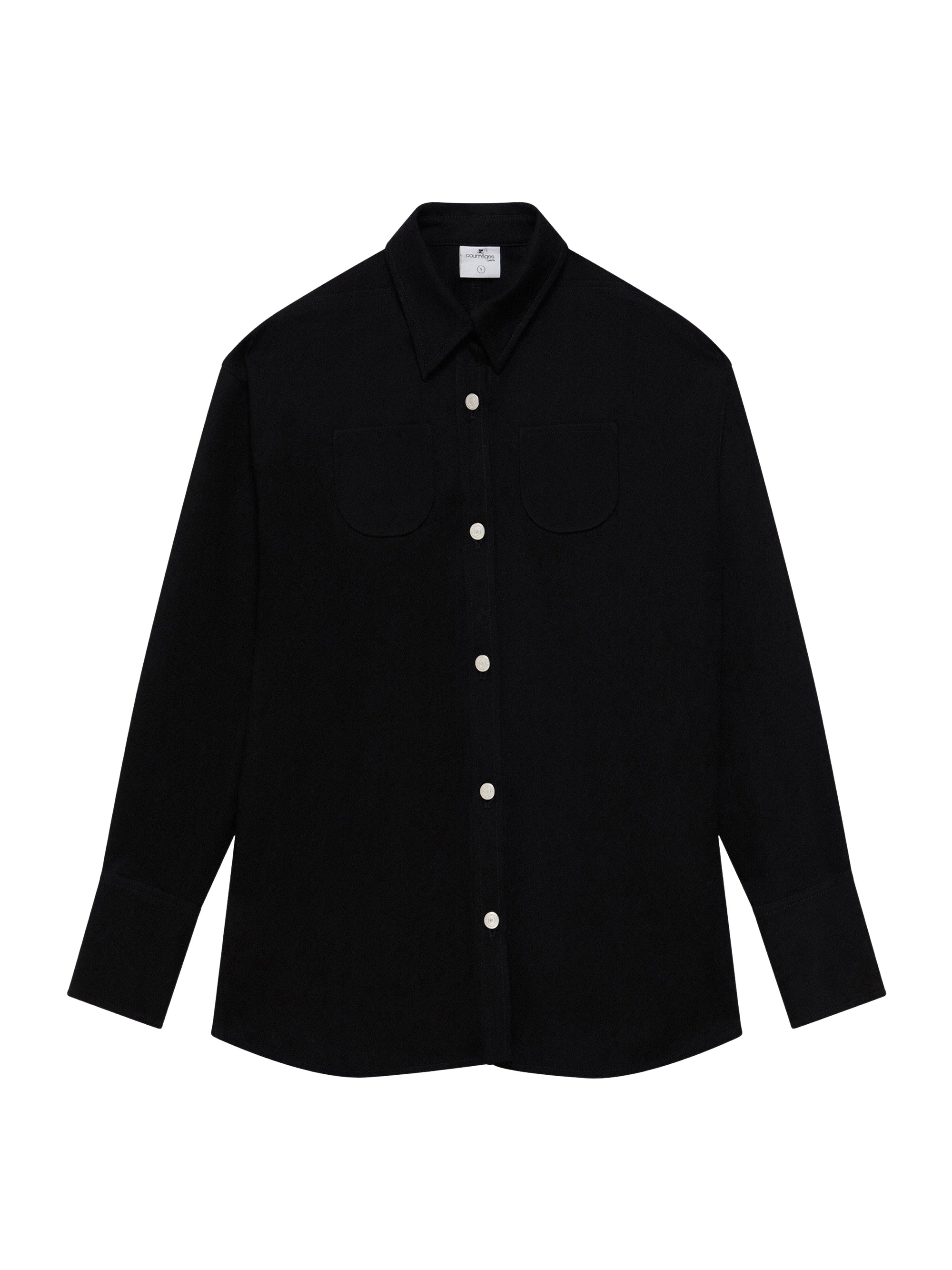 Oversized denim Shirt - Black