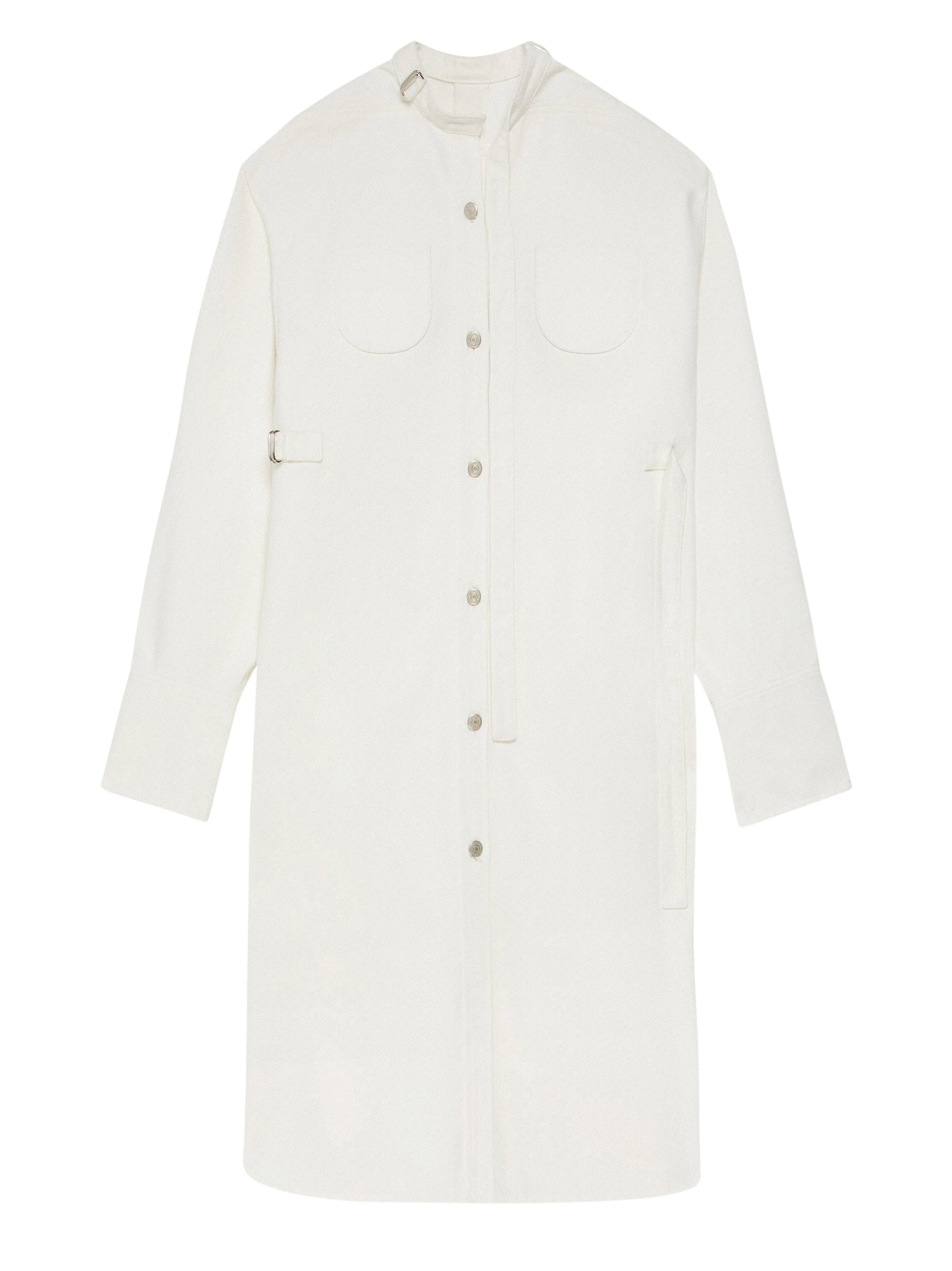 Bi-styling denim Shirt - White