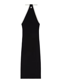 Long contrast Dress - Black & White